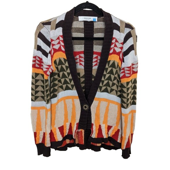Anthropologie Sparrow Cardigan Sweater Linen Cotton Blend Single Button Small - Picture 1 of 12